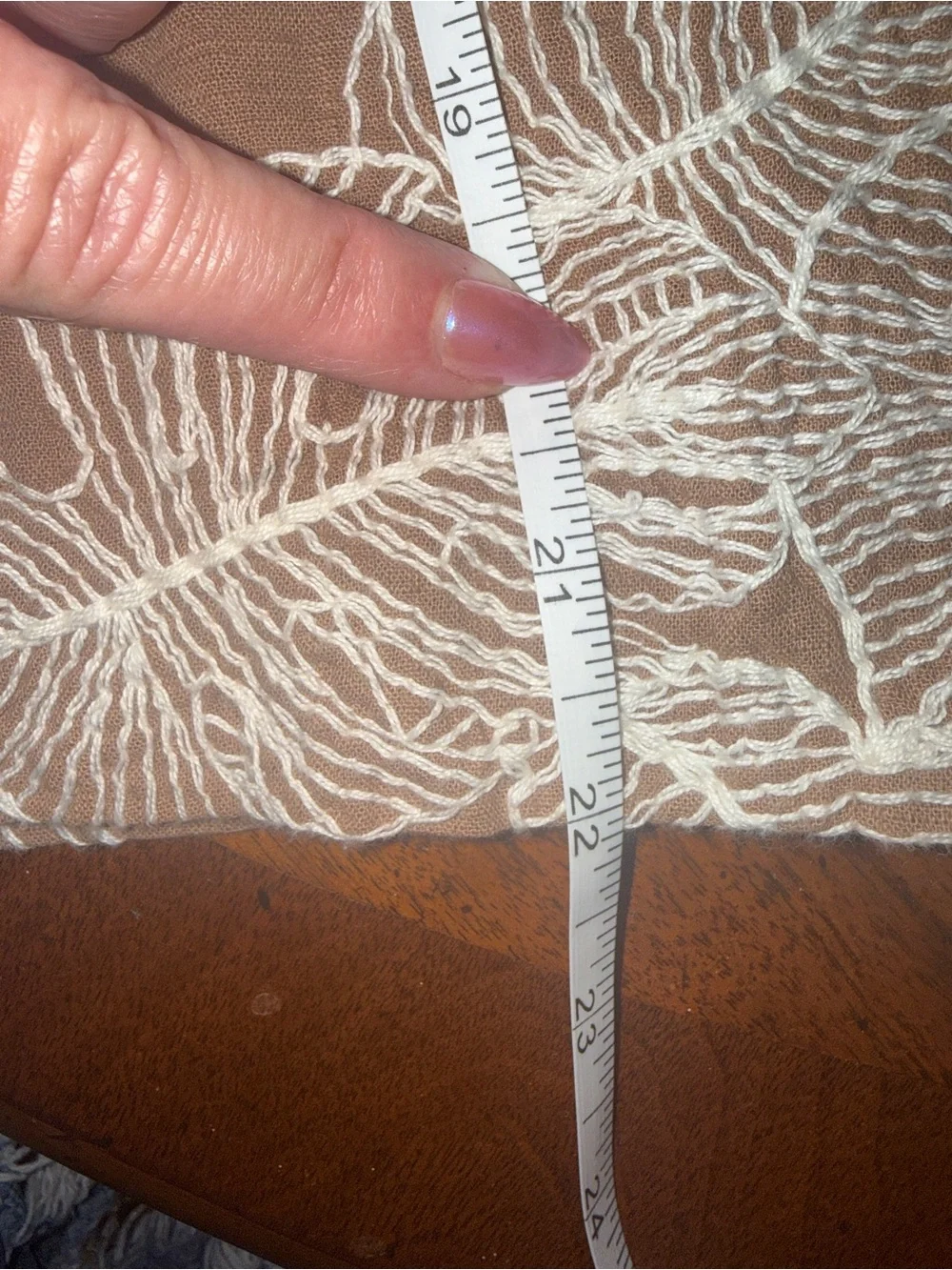 Zara embroidered leaf